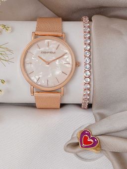 Joker and Witch - Joker & Witch Rose Gold Edra Love Triangle Watch (Set of 3)