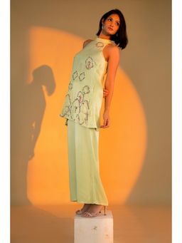 Amrood - Green Hand Embroidery Tunic with Pant (Set of 2)