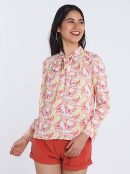 Zink London - Women Off White Printed Top