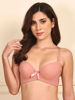 PrettyCat - Lightly Padded Underwire T-Shirt Bra with Bow