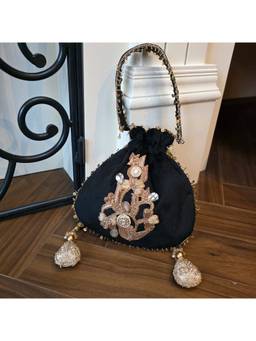 Adwita - Black The Hafsa Potli Bag