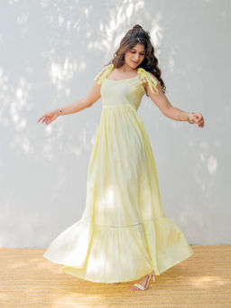 LABEL MAE - Yellow Mae Amber Yellow Cotton Dress