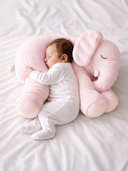 Mi Arcus - Solid Elephant Theme Soft Plush Toy- Pink
