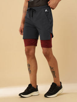 Off Limits - Men Running Inlay Grey Shorts
