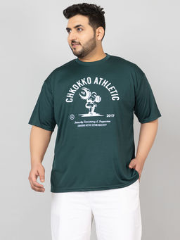 CHKOKKO - Men Plus Size Printed Gym T-Shirt