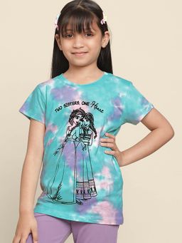 Kidsville - Kids Girls Frozen Multi Tie & Dye T-Shirt