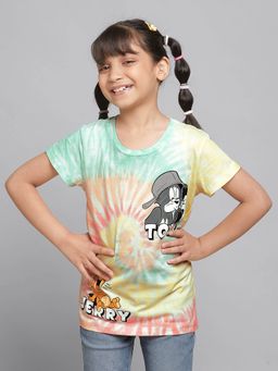 Kidsville - Kids Girls Tom & Jerry Tie & Dye T-Shirt