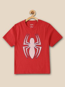 Kidsville - Kids Boys Spiderman Red Printed T-Shirt