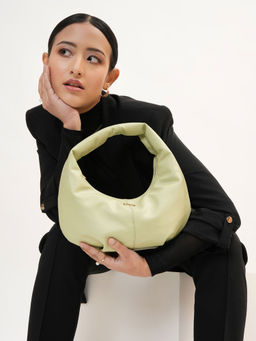 KLEIO - Vegan Leather Hobo Handbag for Women with Zip Closure