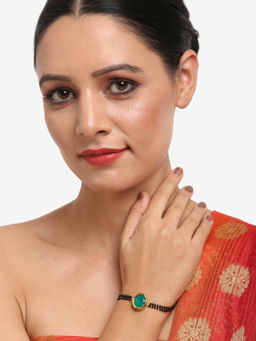 Ruby Raang Studio - Dusk Dew Kundan Bracelet Mangalsutra