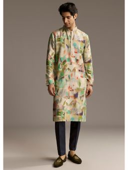 KALKI FASHION - Multicolour Silk Kurta and Pant for Men