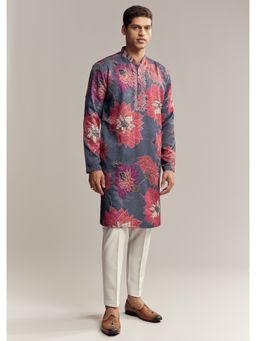 KALKI FASHION - Blue Silk Kurta and Pant for Men