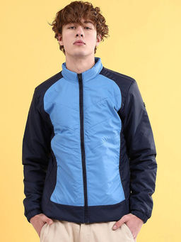The Indian Garage Co - Navy Blue Colorblock Regular Fit Jacket