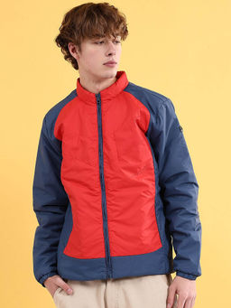 The Indian Garage Co - Red Colorblock Regular Fit Jacket