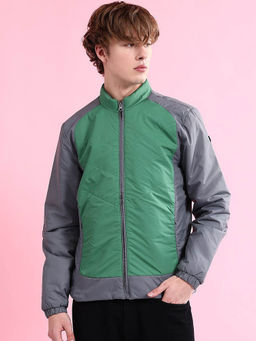 The Indian Garage Co - Green Colorblock Regular Fit Jacket