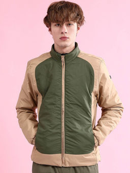 The Indian Garage Co - Olive Colorblock Regular Fit Jacket