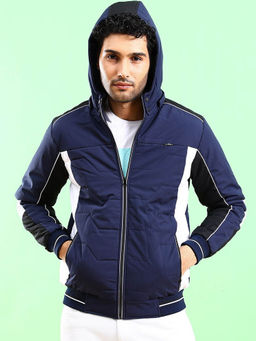The Indian Garage Co - Navy Blue Colorblock Regular Fit Jacket