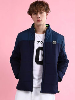 The Indian Garage Co - Blue Colorblock Regular Fit Jacket