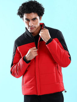 The Indian Garage Co - Red Colorblock Regular Fit Jacket