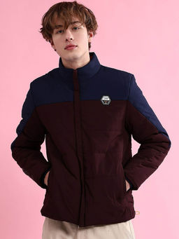 The Indian Garage Co - Navy Blue Colorblock Regular Fit Jacket