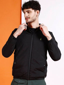 The Indian Garage Co - Black Solid Regular Fit Jacket