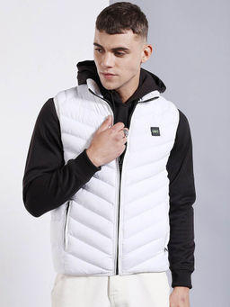 The Indian Garage Co - White Solid Regular Fit Jacket