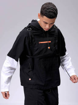The Indian Garage Co - Black Colorblock Relaxed Fit Jacket