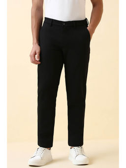 Allen Solly - Black Solid Regular Fit Trouser