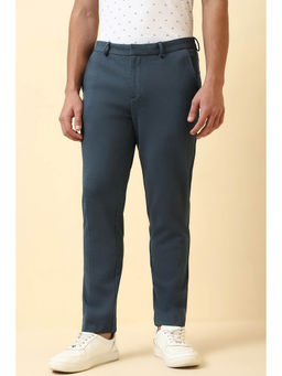 Allen Solly - Blue Solid Regular Fit Trouser