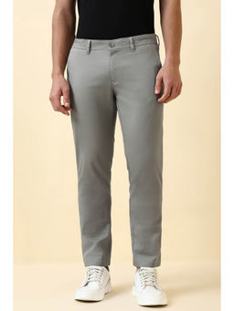 Allen Solly - Grey Solid Slim Fit Trouser