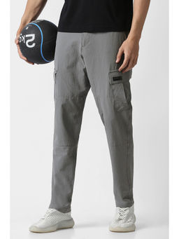 Van Heusen - Grey Solid Regular Fit Trouser