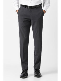 Van Heusen - Grey Solid Slim Fit Trouser