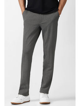 Van Heusen - Grey Solid Regular Fit Trouser