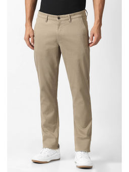 Van Heusen - Beige Solid Slim Fit Trouser