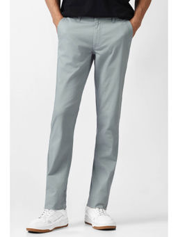 Van Heusen - Grey Solid Slim Fit Trouser