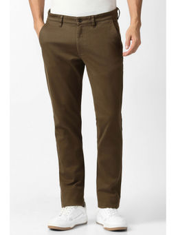 Van Heusen - Brown Solid Slim Fit Trouser