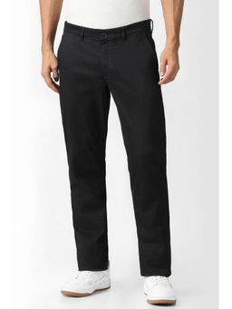 Van Heusen - Black Solid Slim Fit Trouser