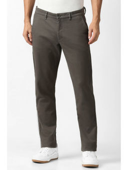 Van Heusen - Brown Solid Slim Fit Trouser