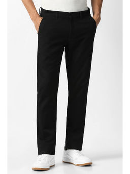 Van Heusen - Black Solid Slim Fit Trouser