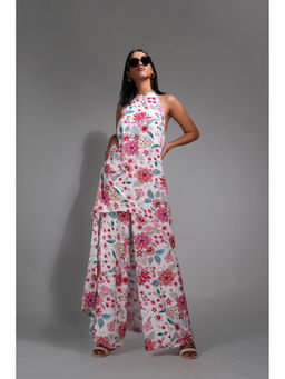 Shruti S - Floral Printed Halter Neck Co-Ord (Set of 2)