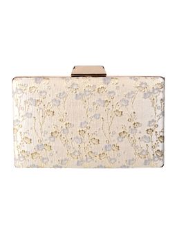 Walkway - Beige Embroidered Clutch for Women (M)