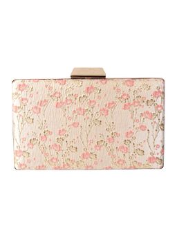 Walkway - Peach Embroidered Clutch for Women (M)