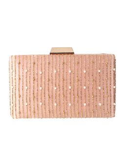 Walkway - Pink Sequined Clutch for Women (M)