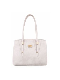 Walkway - Light Grey Solid Handbag for Women (M)
