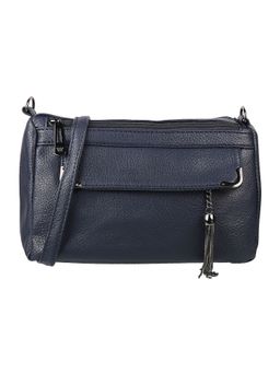 Walkway - Navy Blue Textured Mini Sling Bag for Women (M)