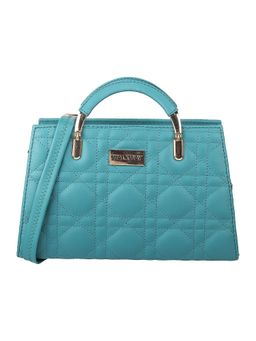 Walkway - Light Blue Quilted Satchel for Women (M)