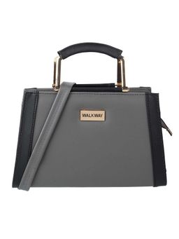 Walkway - Grey Colorblock Satchel for Women (M)