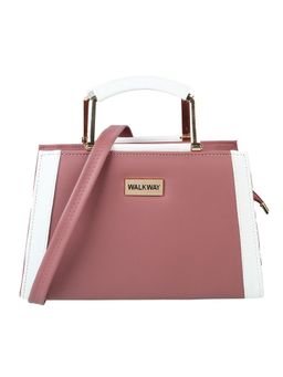 Walkway - Pink Colorblock Satchel for Women (M)