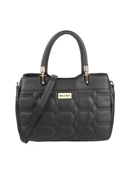Walkway - Black Quilted Satchel for Women (M)