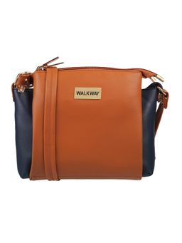 Walkway - Brown Colorblock Mini Sling Bag for Women (S)